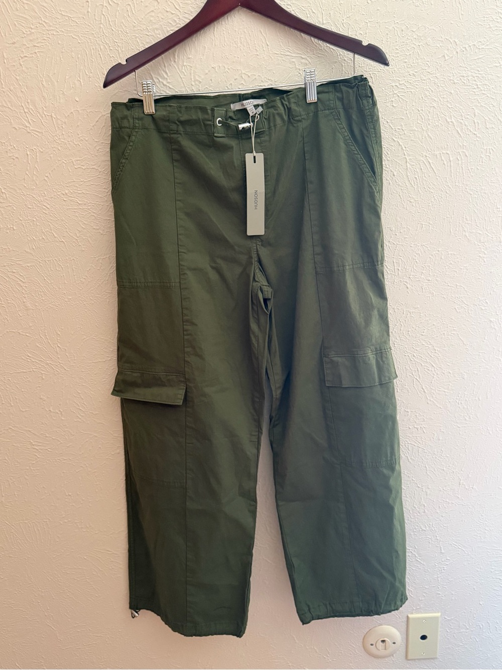 Hudson Jeans Cargo Parachute Pants | NWT | Cypress Green | Size Medium